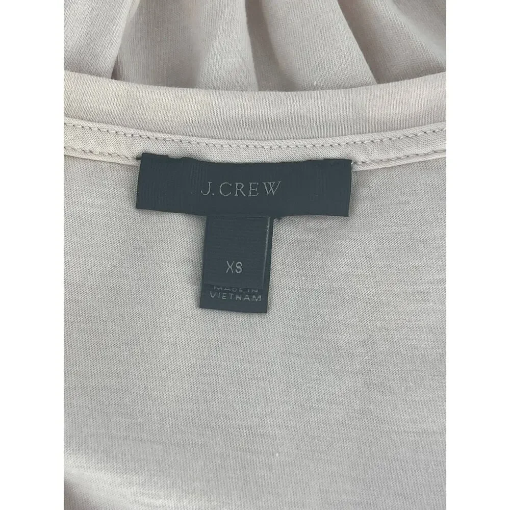 J. Crew Pink Long Sleeve Twist Knot Back T-Shirt Women's Size XS